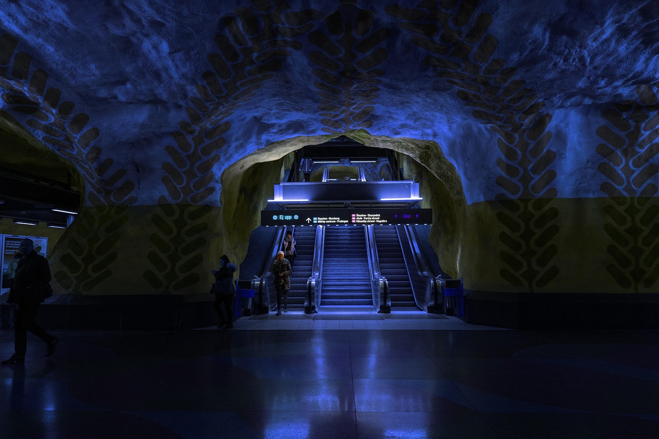 Stockholm, metro, station — Coronavirus disease 2019