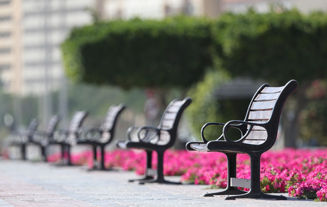 Bench, seat, social — Coronavirus disease 2019